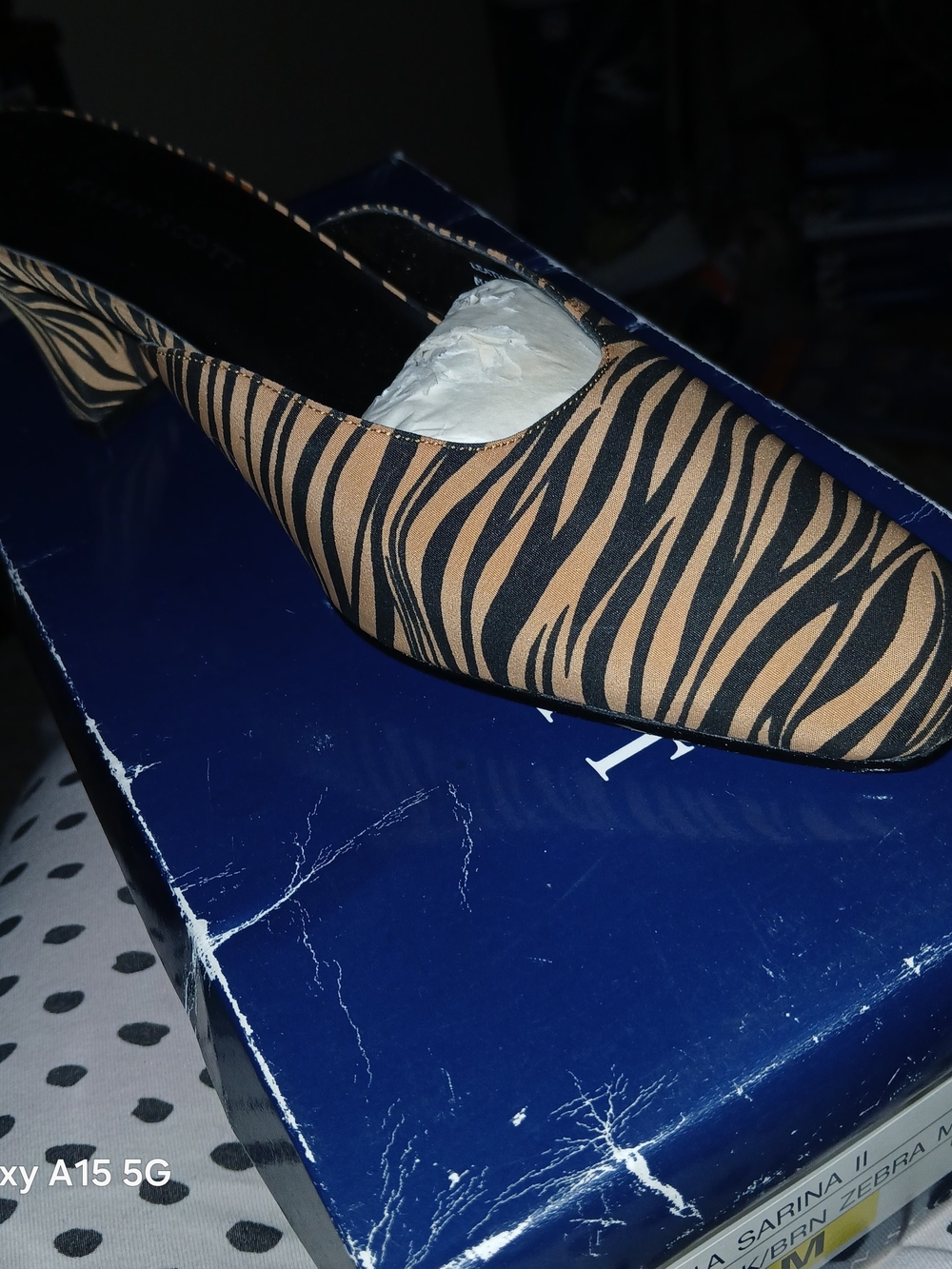 Karen Scott Black and Brown Tiger-Zebra-Print Slip-On Mules - Picture 2 of 10